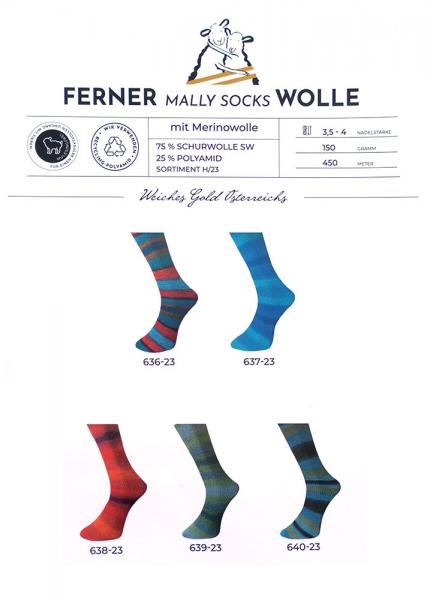 Ferner Mally Socks Wolle 6-fach mit Merinowolle